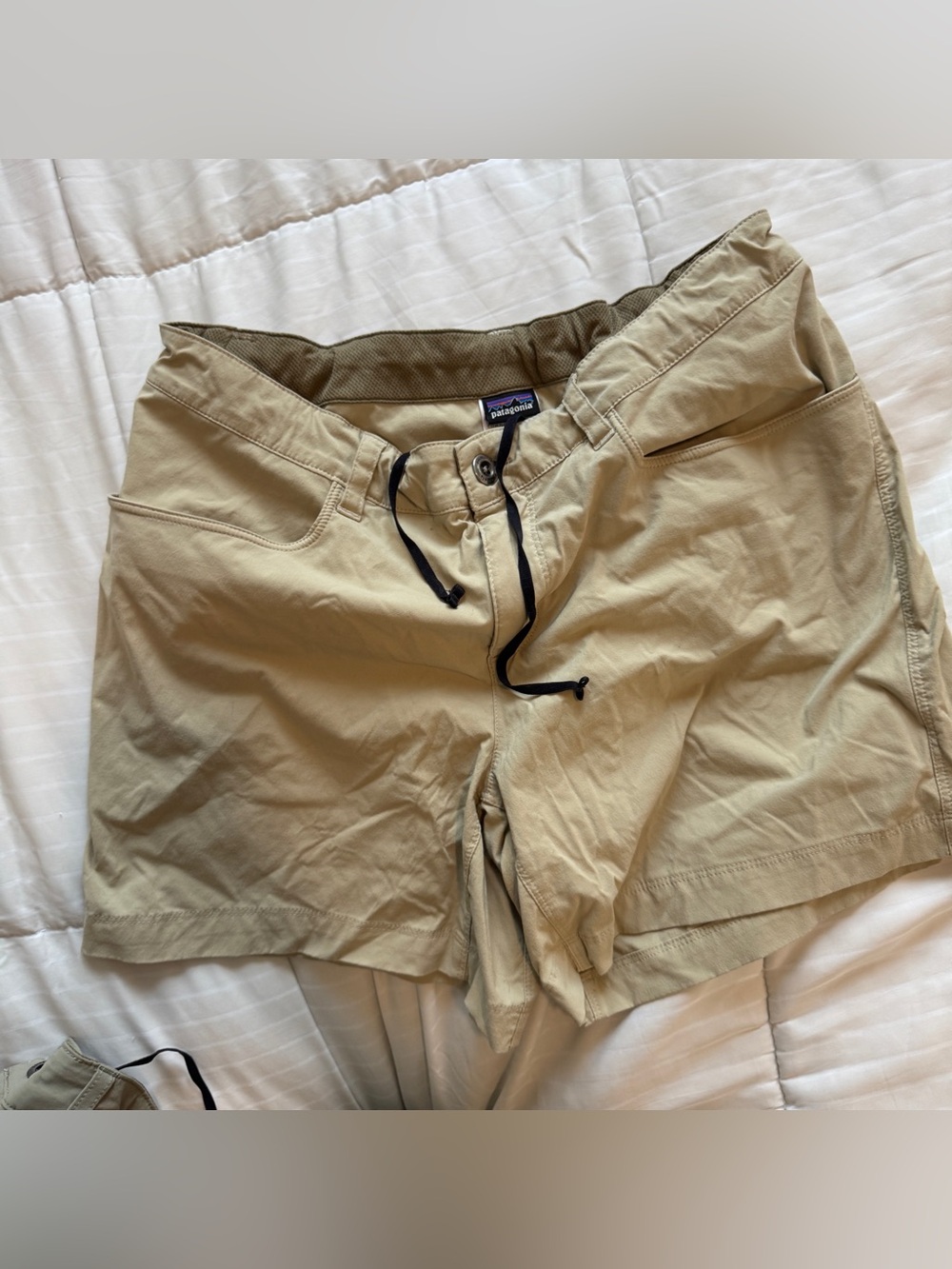 Patagonia women’s quandary Tan Outdoor Hybrid Shorts